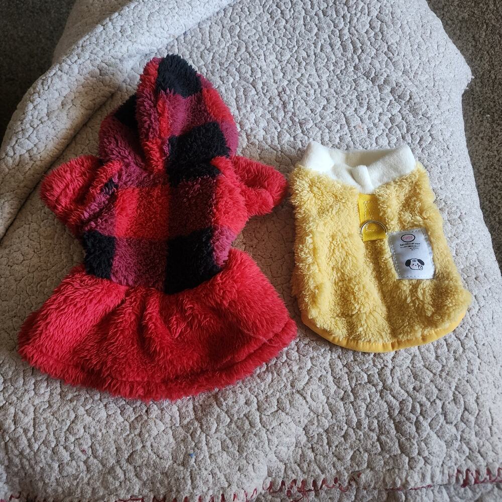 Fuzzy Dog clothes size XXS/XS one with hood
